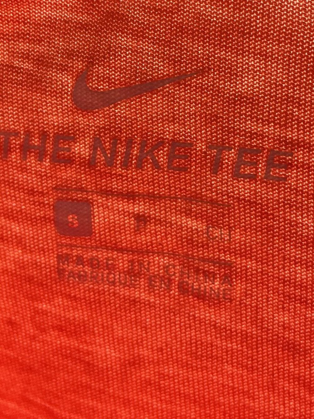 Nike Sportswear Essential Crop Top Peach Graphic Tee Futura Swoosh Size S - Picture 3 of 12